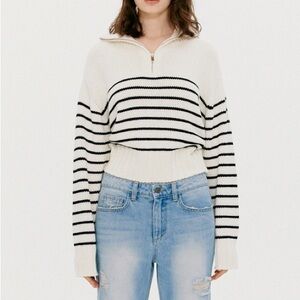 TheOpen Product Stripe Half-Zip Sweater